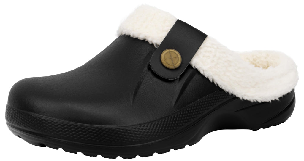 ChayChax Femme Hiver Sabots Fourrées Homme Pantoufles Chaud Peluche Chaussons Maison Imperméables Chaussures de Jardin Intérieur et Extérieur