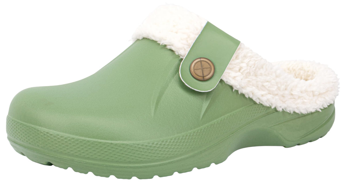 ChayChax Femme Hiver Sabots Fourrées Homme Pantoufles Chaud Peluche Chaussons Maison Imperméables Chaussures de Jardin Intérieur et Extérieur