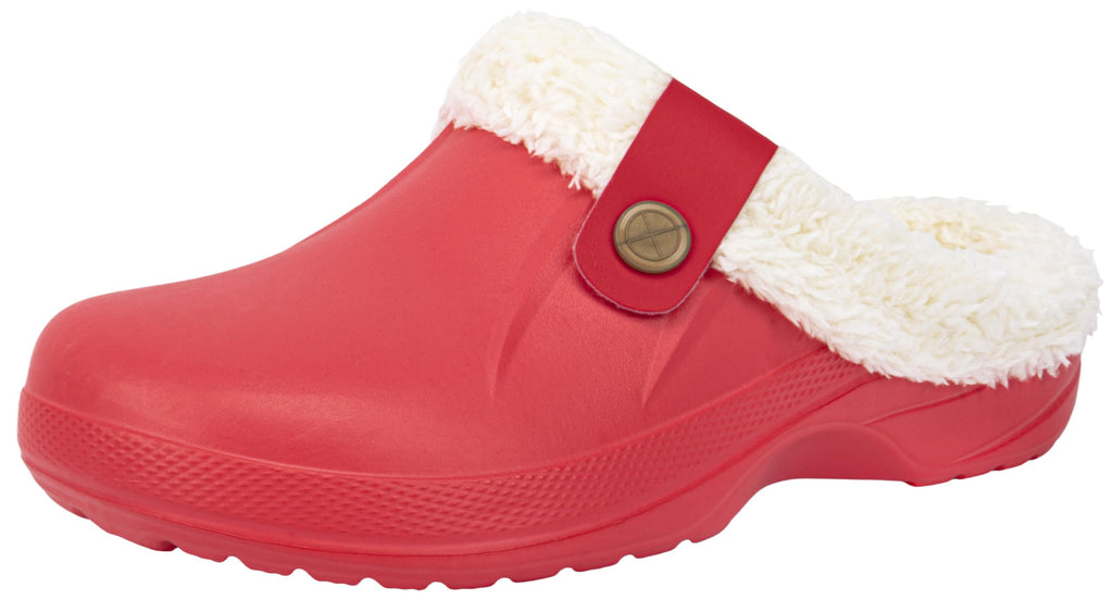 ChayChax Femme Hiver Sabots Fourrées Homme Pantoufles Chaud Peluche Chaussons Maison Imperméables Chaussures de Jardin Intérieur et Extérieur