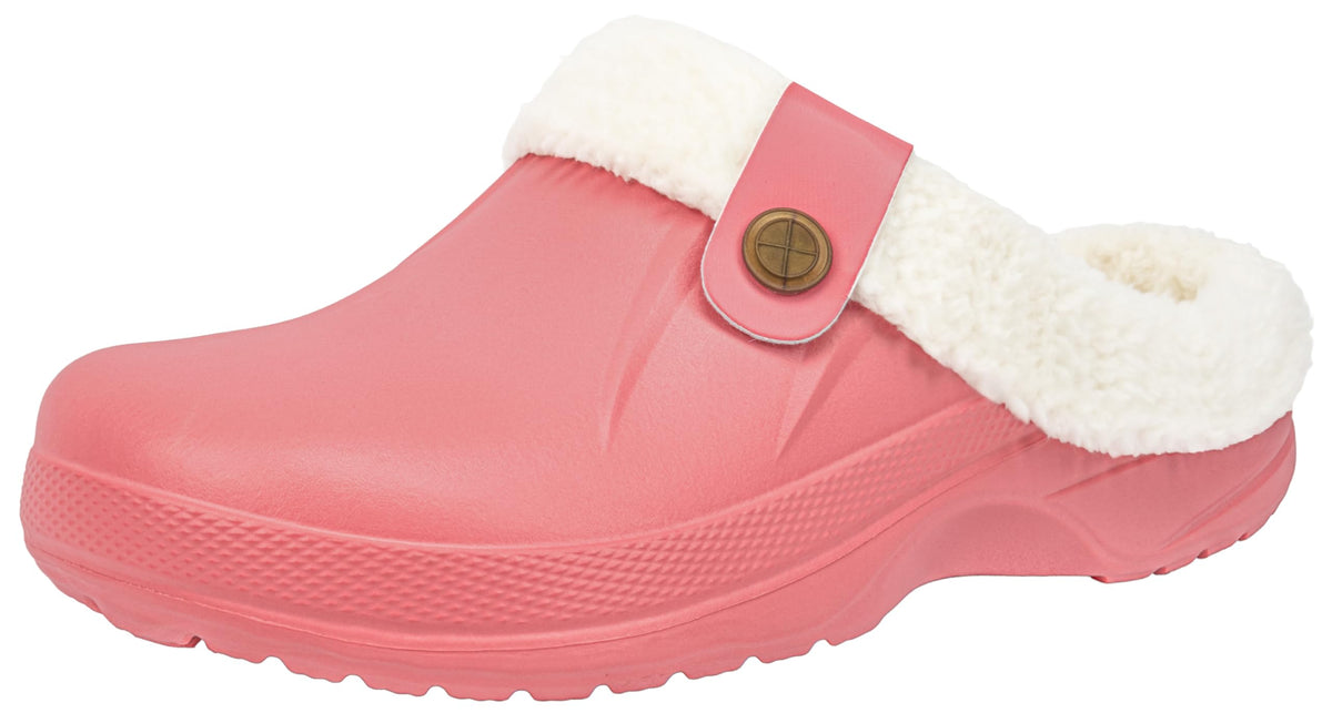 ChayChax Femme Hiver Sabots Fourrées Homme Pantoufles Chaud Peluche Chaussons Maison Imperméables Chaussures de Jardin Intérieur et Extérieur