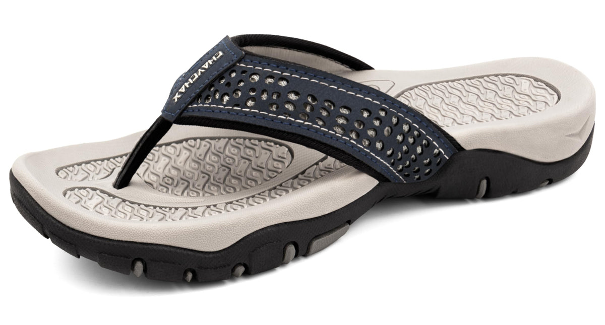 ChayChax Men's Flip-Flops Sports Sandals Arch Support Flip Flop Shoes Beach and Pool Non-Slip