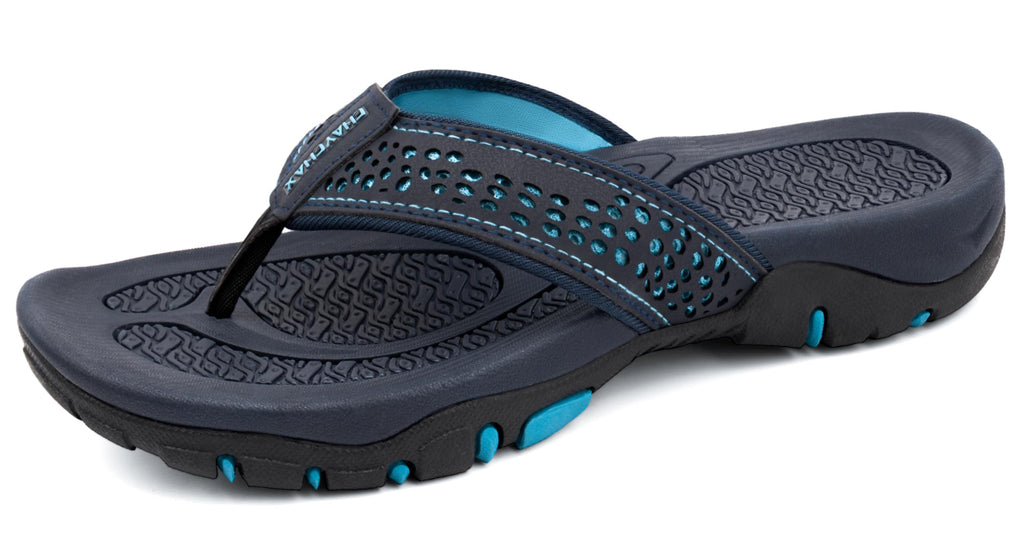 ChayChax Men's Flip-Flops Sports Sandals Arch Support Flip Flop Shoes Beach and Pool Non-Slip