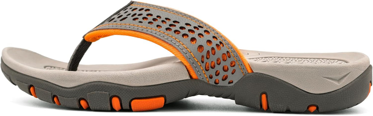 ChayChax Men's Flip-Flops Sports Sandals Arch Support Flip Flop Shoes Beach and Pool Non-Slip
