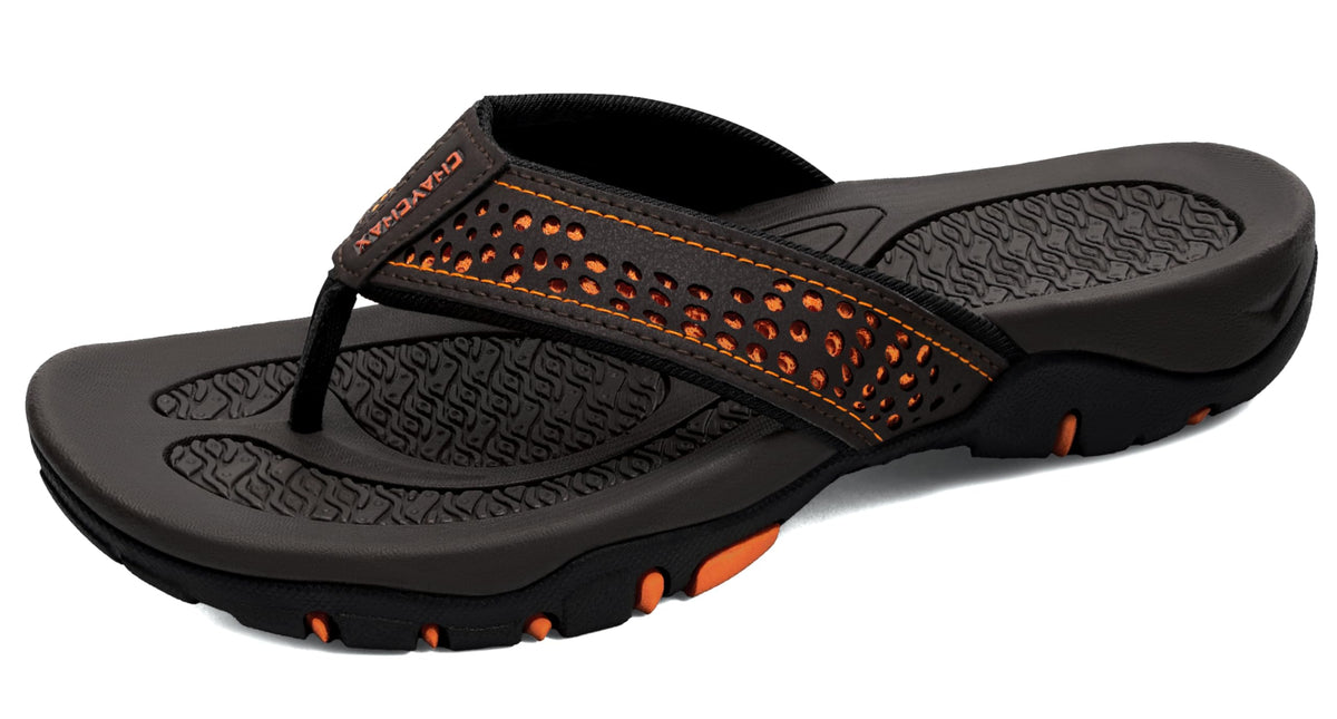 ChayChax Men's Flip-Flops Sports Sandals Arch Support Flip Flop Shoes Beach and Pool Non-Slip