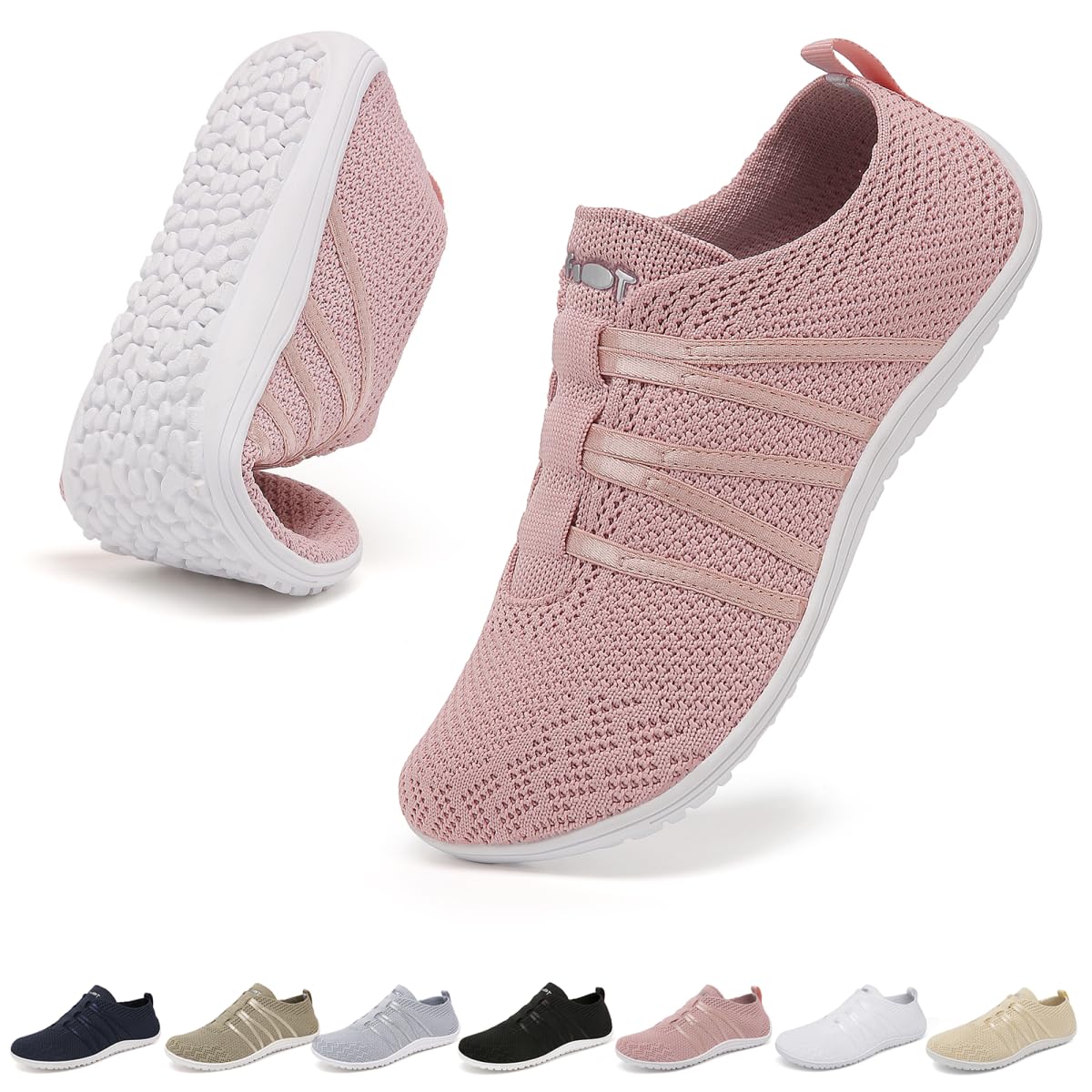 Barefoot Womens Mens Trainers No Lace Up Shoes Size 4-11 UK