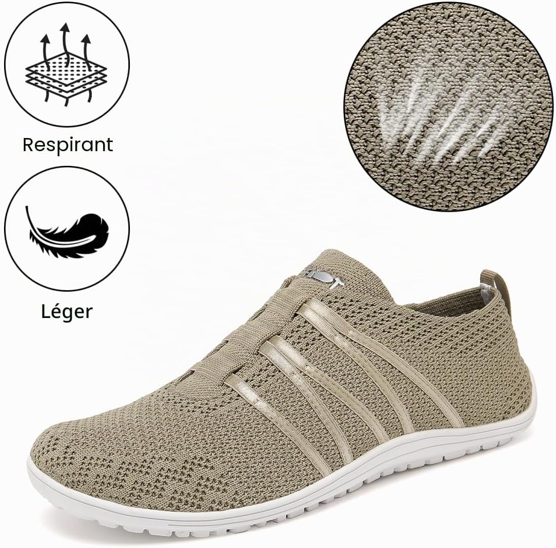 Barefoot Womens Mens Trainers No Lace Up Shoes Size 4-11 UK