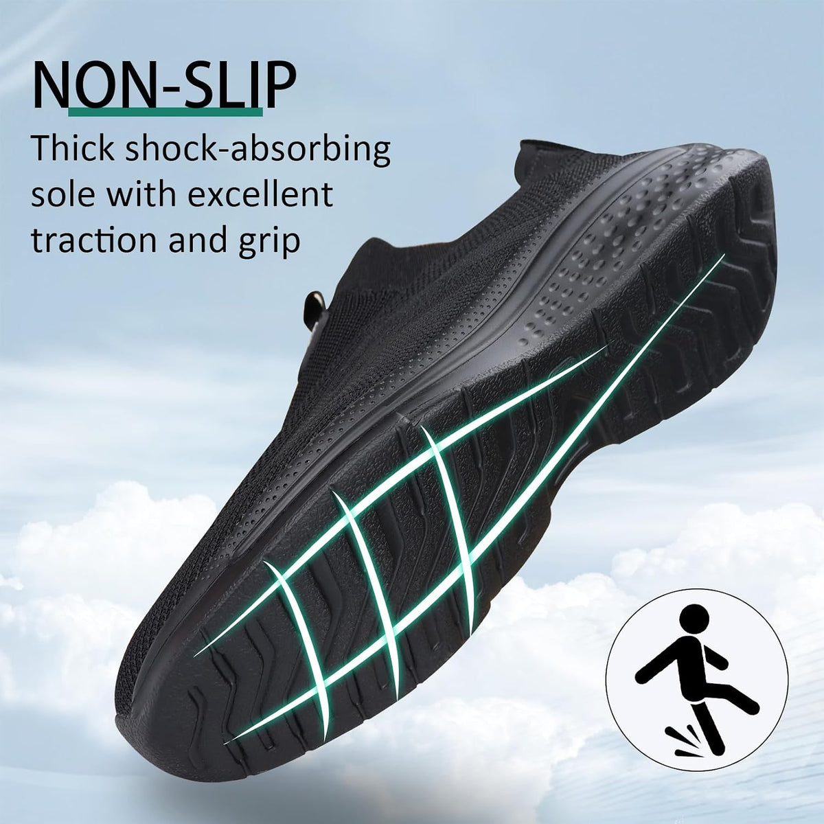 Giniros Men's Trainers Slip On Shoes Without Laces Comfortable and