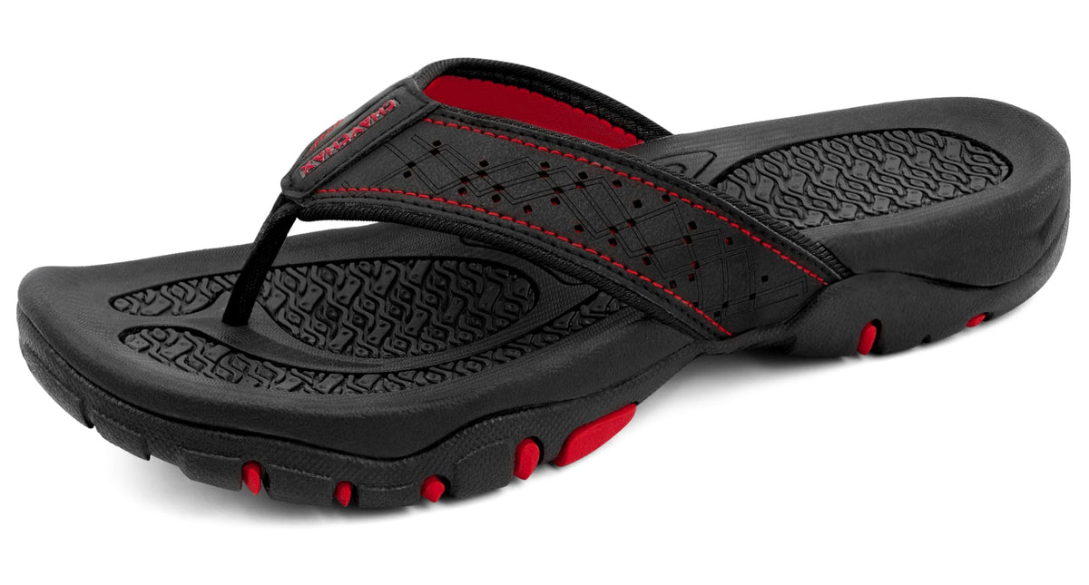ChayChax Men's Flip-Flops Sports Sandals Arch Support Flip Flop Shoes Beach and Pool Non-Slip