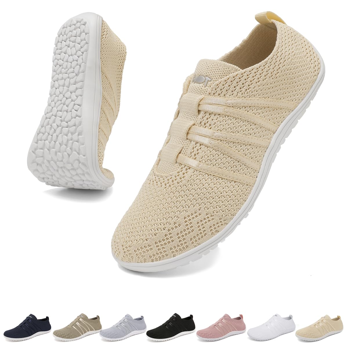 Barefoot Womens Mens Trainers No Lace Up Shoes Size 4-11 UK