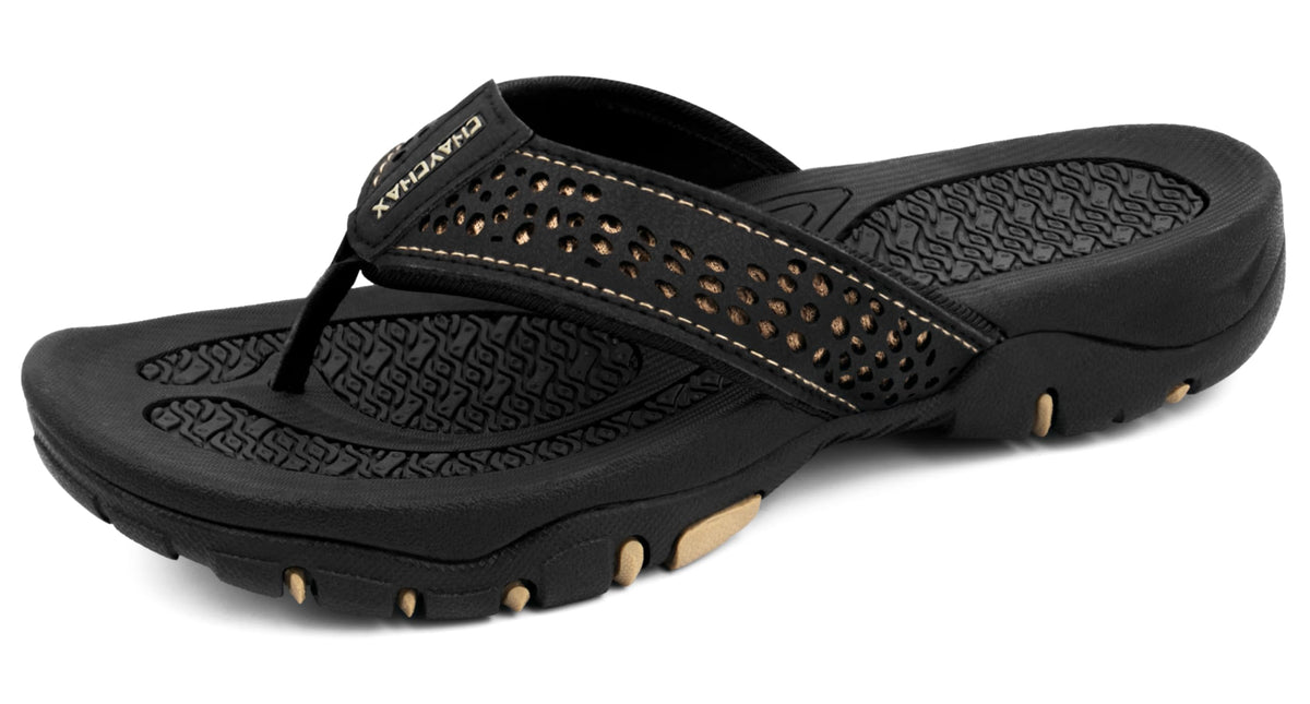 ChayChax Men's Flip-Flops Sports Sandals Arch Support Flip Flop Shoes Beach and Pool Non-Slip