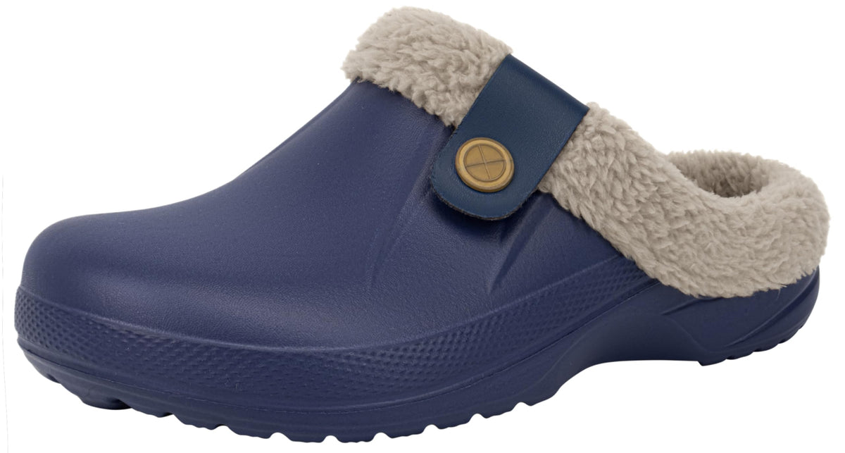 ChayChax Femme Hiver Sabots Fourrées Homme Pantoufles Chaud Peluche Chaussons Maison Imperméables Chaussures de Jardin Intérieur et Extérieur