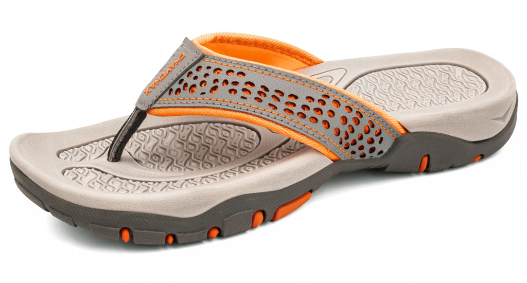 ChayChax Men's Flip-Flops Sports Sandals Arch Support Flip Flop Shoes Beach and Pool Non-Slip