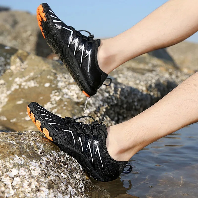 Five-Finger Stream Hiking Shoes Wading Swimming Surfing Ocean Non-Slip Quick-Drying Breathable Mesh Upper Sports Outdoor
