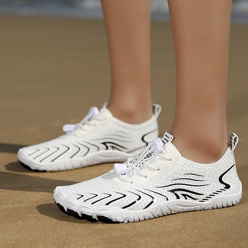 Unisex Quick Dry Water Shoes Breathable Barefoot Aqua Beach Footwear Anti-Slip Wading Sneakers for Outdoor Swimming