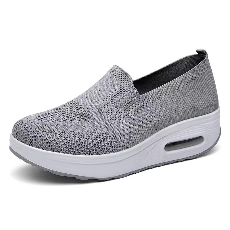 Women's Sports Shoes Cross-Border Foreign Trade 2026Casual Shoes Mesh Slip-On Height-Increasing Walking Shoes for Women