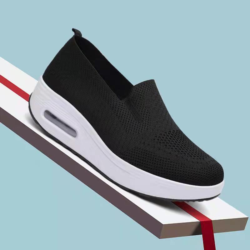 Women's Sports Shoes Cross-Border Foreign Trade 2026Casual Shoes Mesh Slip-On Height-Increasing Walking Shoes for Women