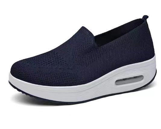 Women's Sports Shoes Cross-Border Foreign Trade 2026Casual Shoes Mesh Slip-On Height-Increasing Walking Shoes for Women