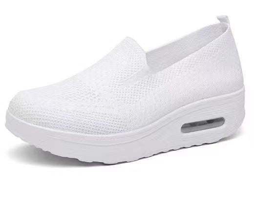 Women's Sports Shoes Cross-Border Foreign Trade 2026Casual Shoes Mesh Slip-On Height-Increasing Walking Shoes for Women