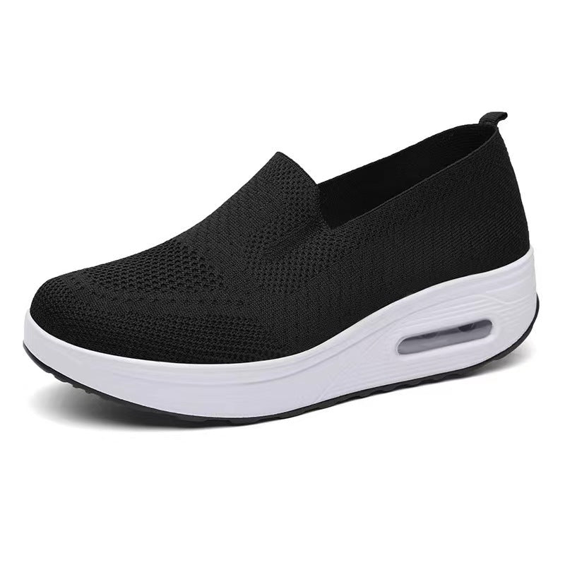 Women's Sports Shoes Cross-Border Foreign Trade 2026Casual Shoes Mesh Slip-On Height-Increasing Walking Shoes for Women
