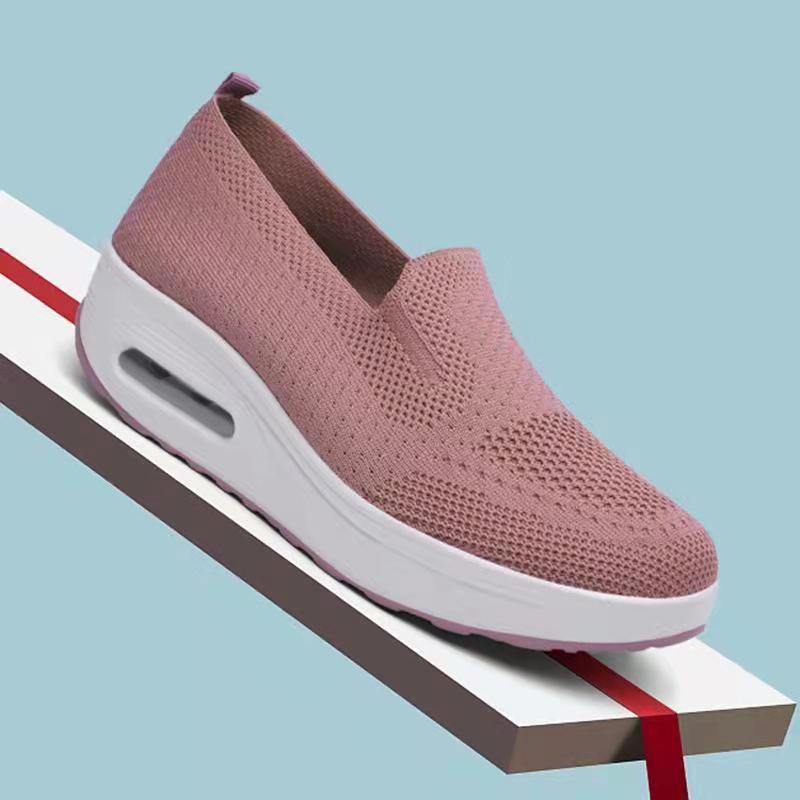 Women's Sports Shoes Cross-Border Foreign Trade 2026Casual Shoes Mesh Slip-On Height-Increasing Walking Shoes for Women